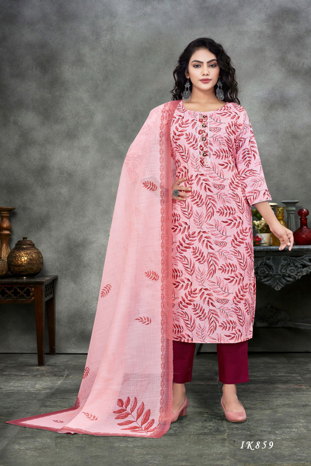 FB Cotton Printed Kurti With Bottom Dupatta Catalog